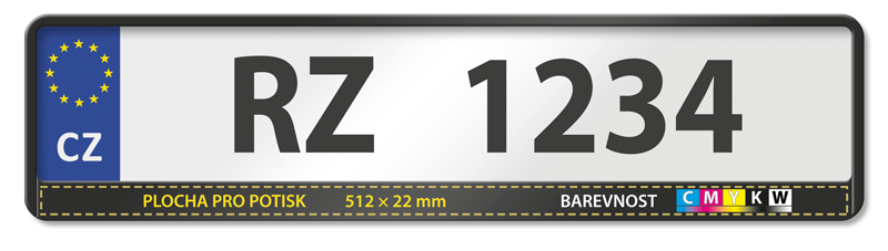 plocha pro potisk RZ rámečku